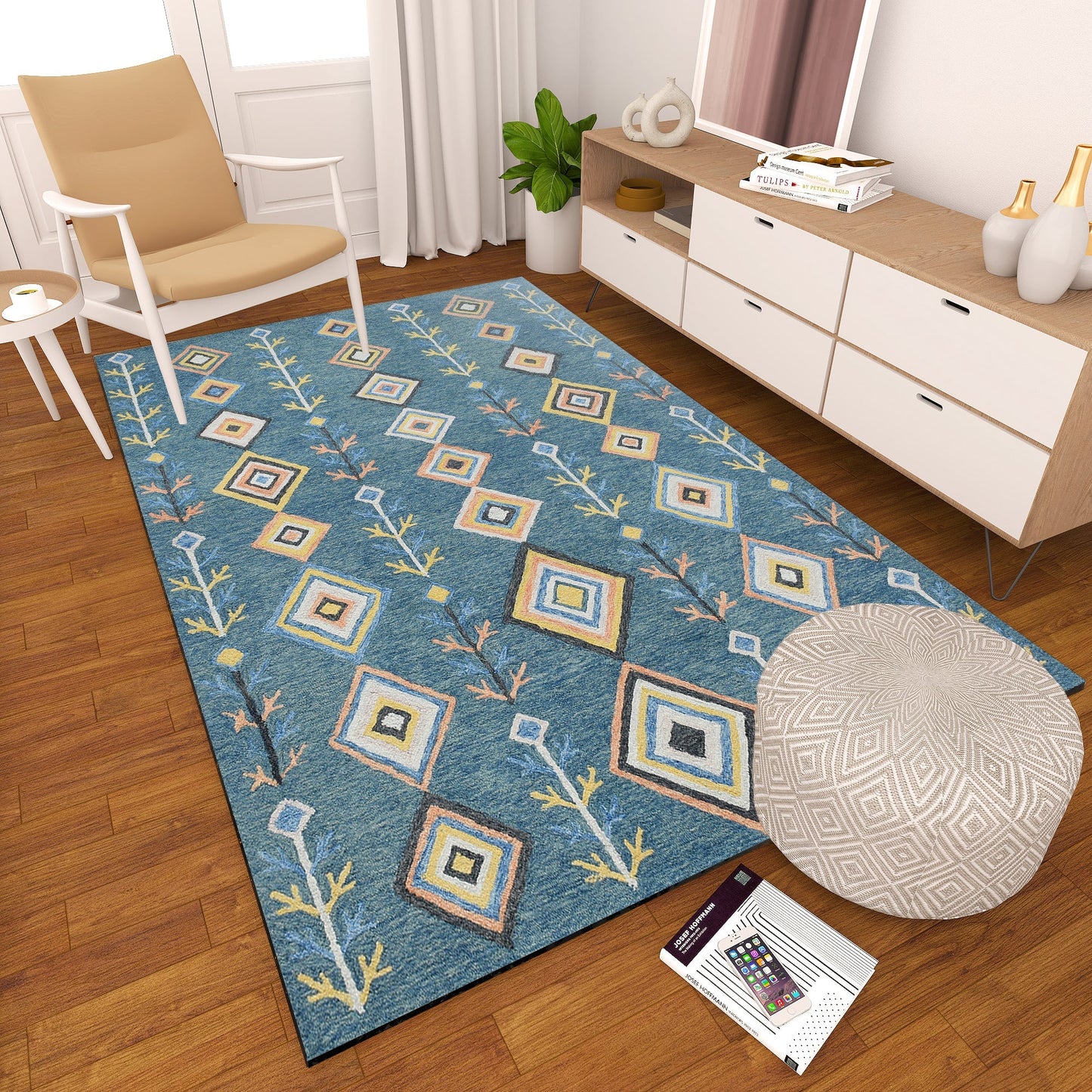 Premium Hand-Tufted Rug Made of 100% Wool - Tundra - 5x8 Feet