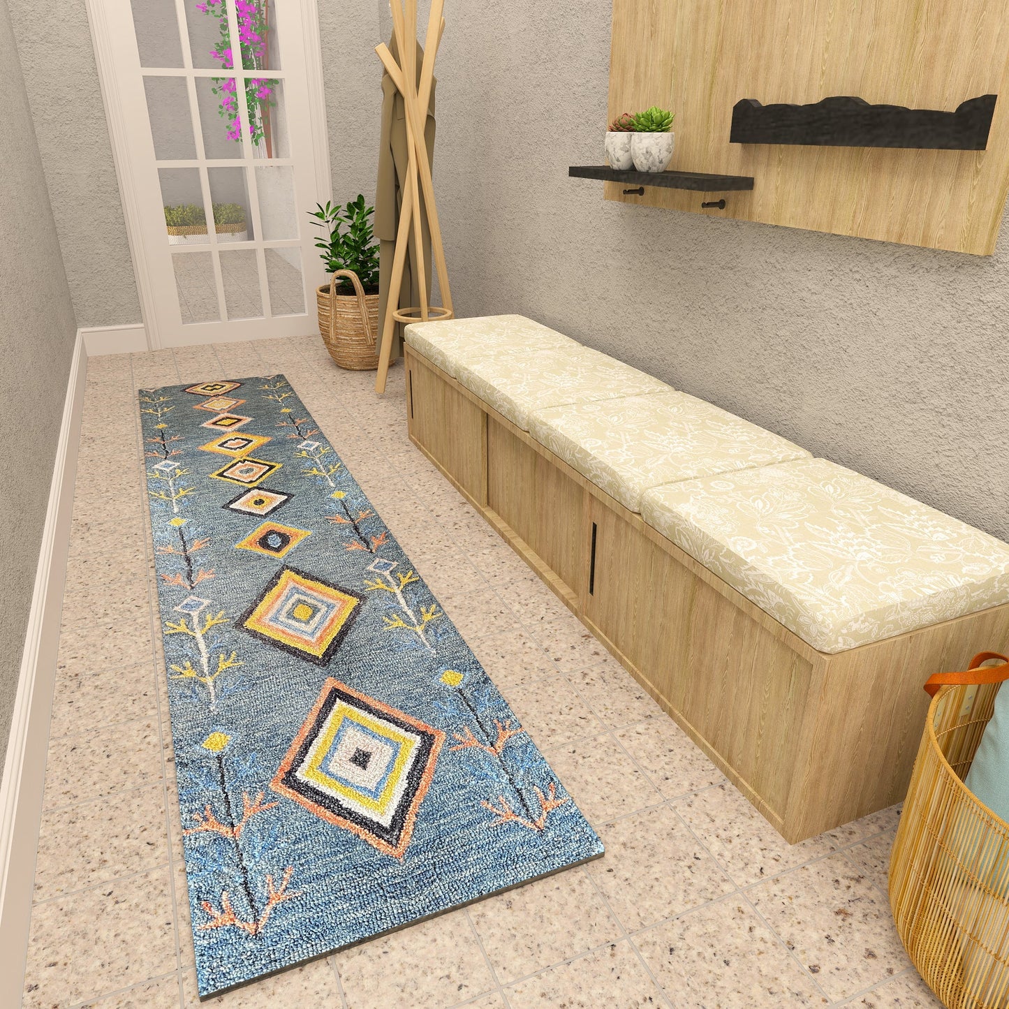 Premium Hand-Tufted Rug Made of 100% Wool - Tundra - 2x6 Feet