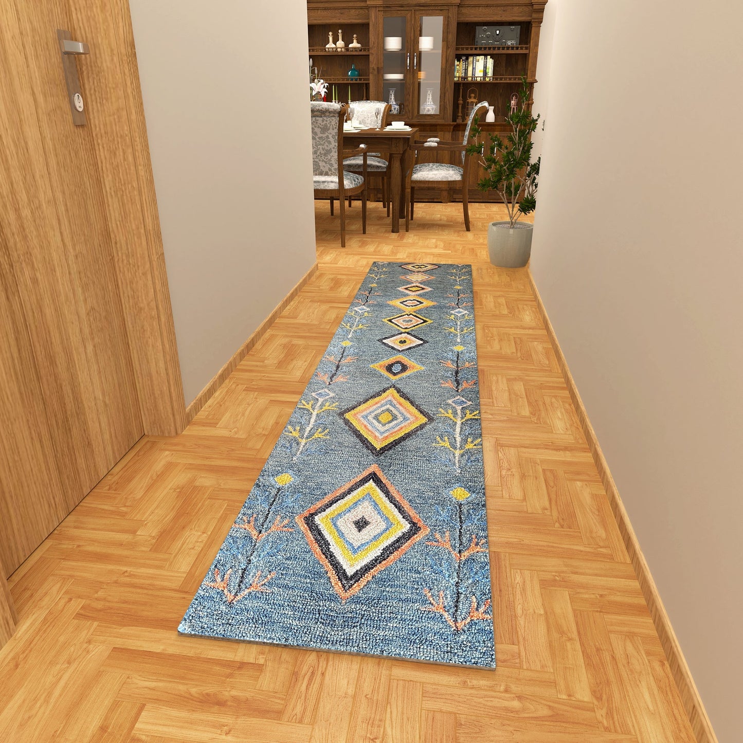 Premium Hand-Tufted Rug Made of 100% Wool - Tundra - 2x6 Feet
