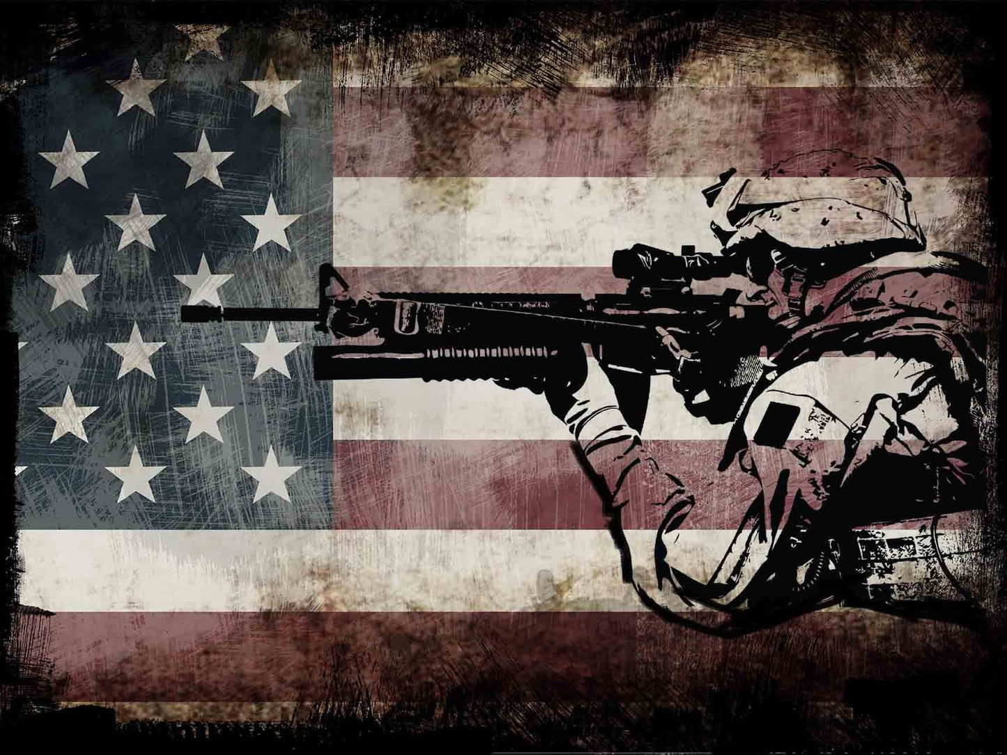 Army Flag | Military Flags | American Flag Wall Art | Military Art