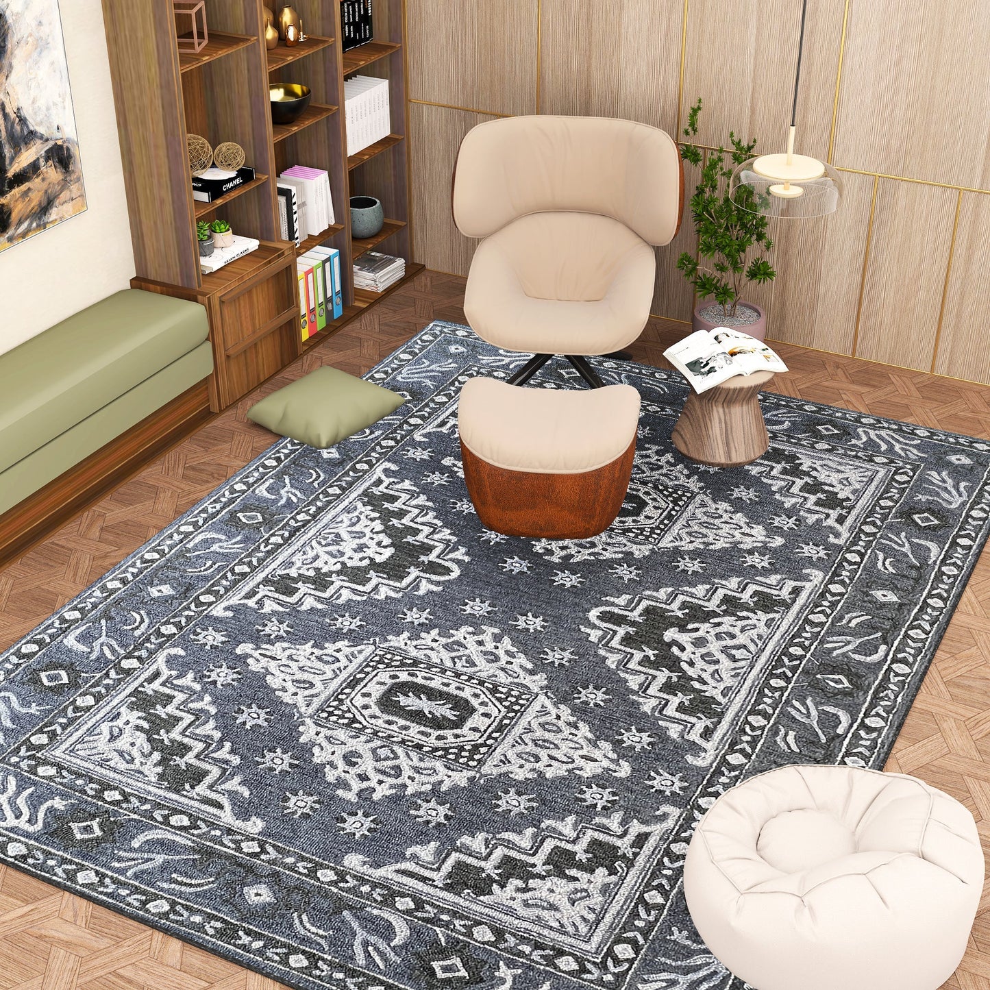 Premium Hand-Tufted Rug Made of 100% Wool - Wandering Star - 9x12 Feet