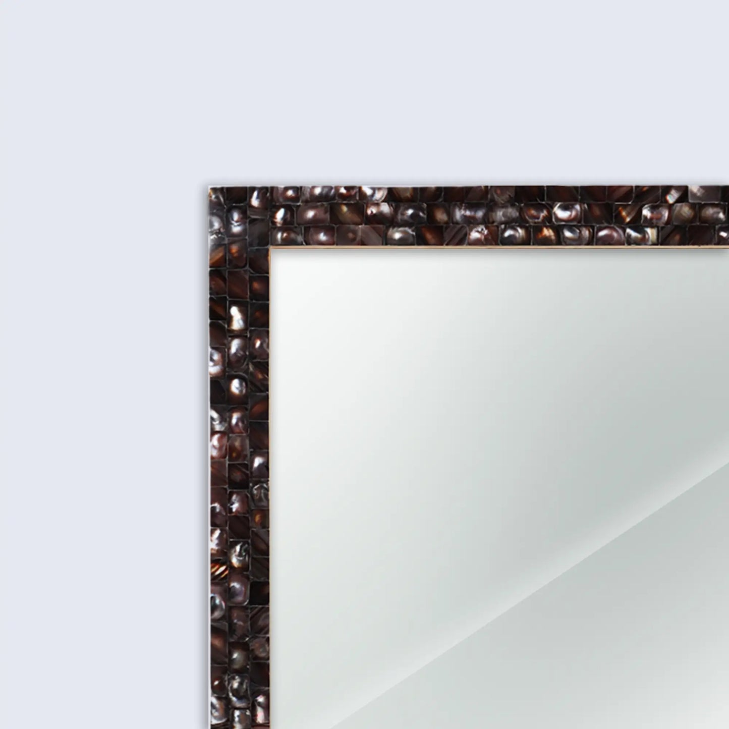 Make to Order Mother Of Pearl Grey Mirror in 7 Sizes
