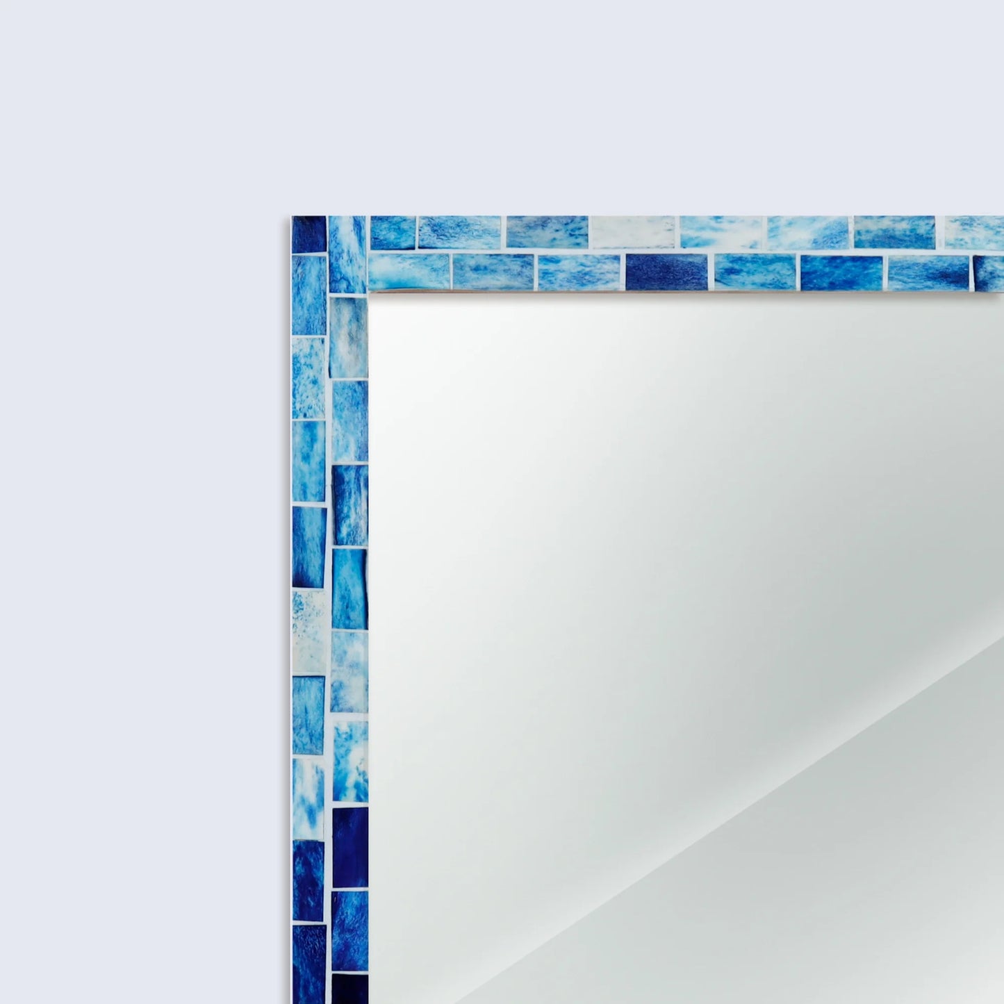 Indigo Pattern Mirror Bone Inlay Collection - 24x36 inches