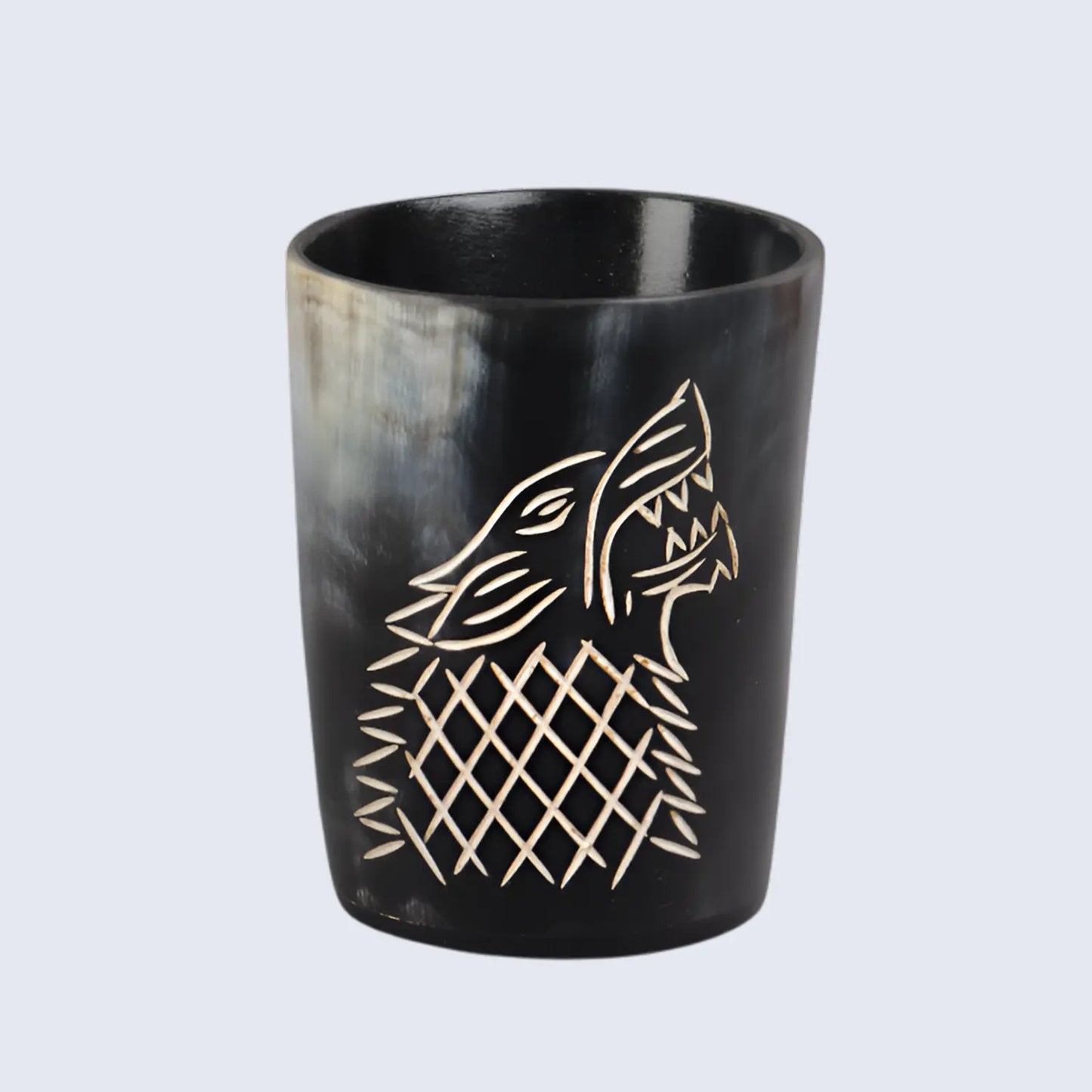 Horn Whiskey Shot Glasses Pack (4,8 & 12) – Hold Up to 6.5oz, Viking Wolf