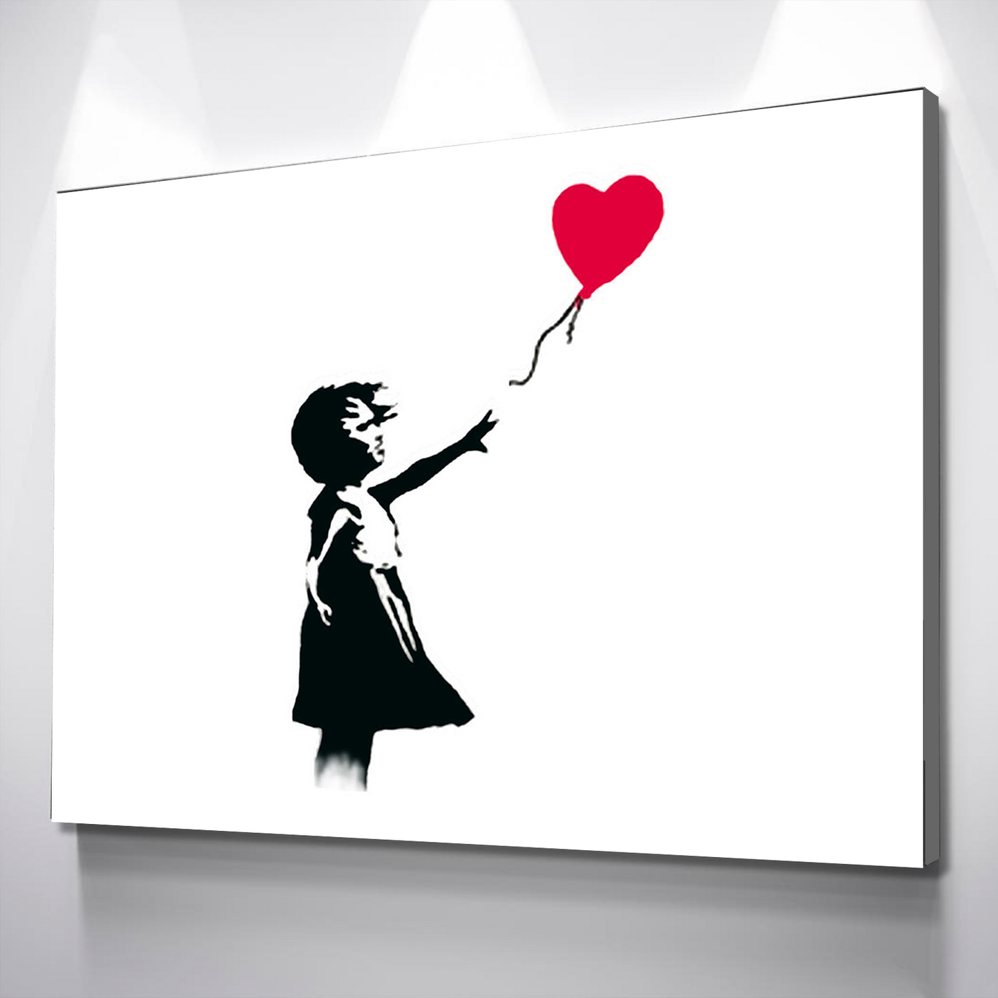 Banksy Prints | Banksy Canvas Art | Banksy Prints for Sale | White BANKSY Balloon Girl There Is Always Hope Reproduction | Canvas Wall Art