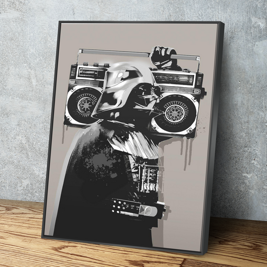 Banksy Prints | Banksy Canvas Art | Banksy Prints for Sale | Graffiti Canvas Art | Darth Boom Box Reproduction