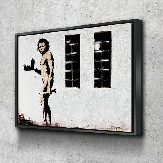 Banksy Prints | Banksy Canvas Art | Banksy Prints for Sale | BANKSY Caveman Reproduction | Canvas Wall Art