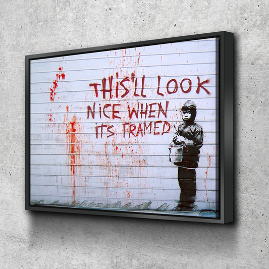 Banksy Prints | Banksy Canvas Art | Banksy Prints for Sale | Graffiti Canvas Art | Will Look Good Once Framed Reproduction