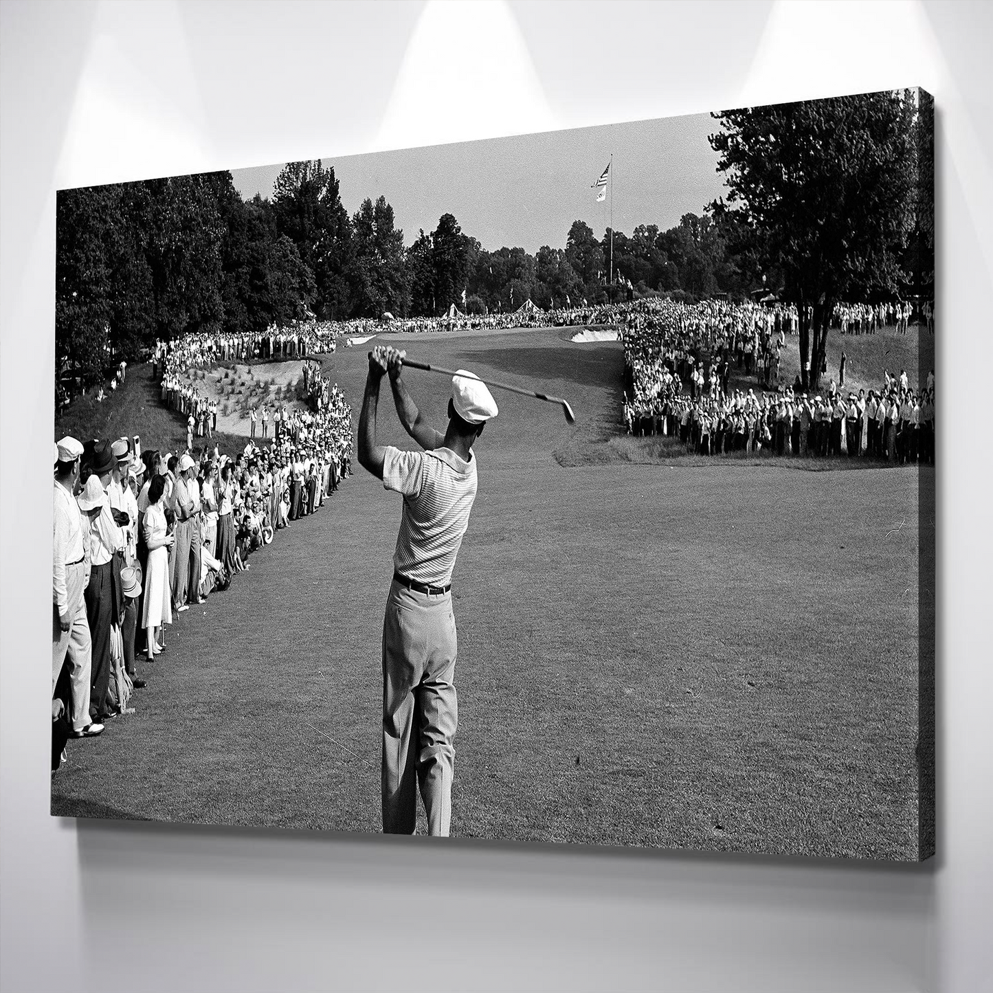 Ben Hogan Famous Golf Shot Icon Canvas Wall Art Print