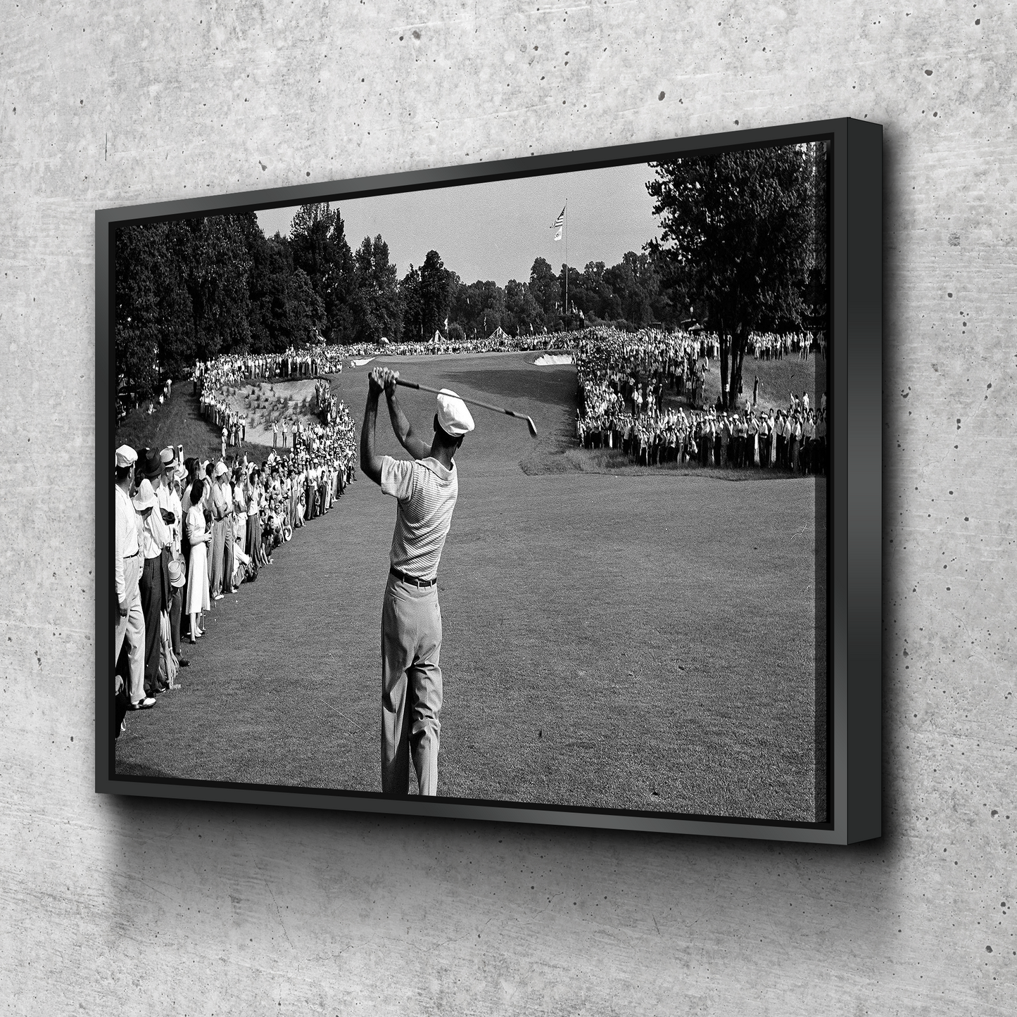 Ben Hogan Famous Golf Shot Icon Canvas Wall Art Print