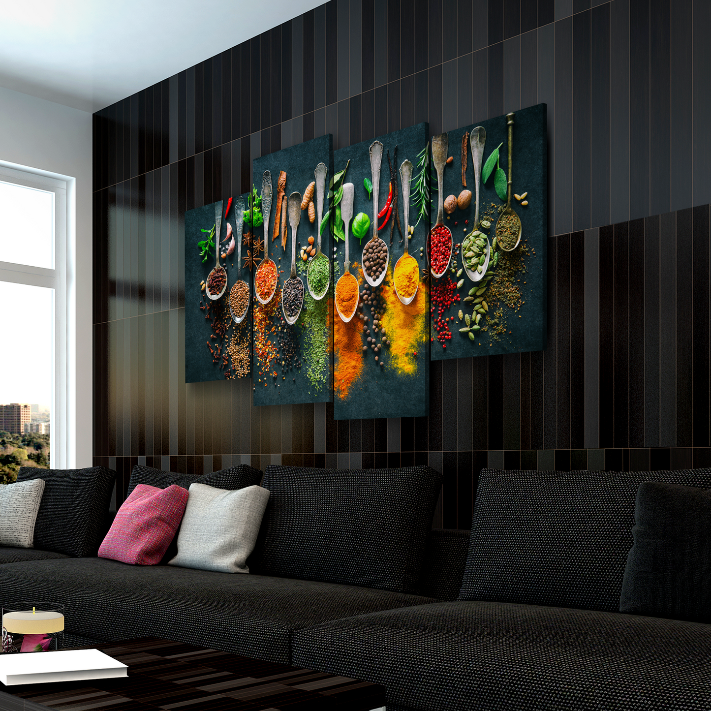 Herbs and Spices Kitchen Wall Art - Kitchen Cooking Canvas Print