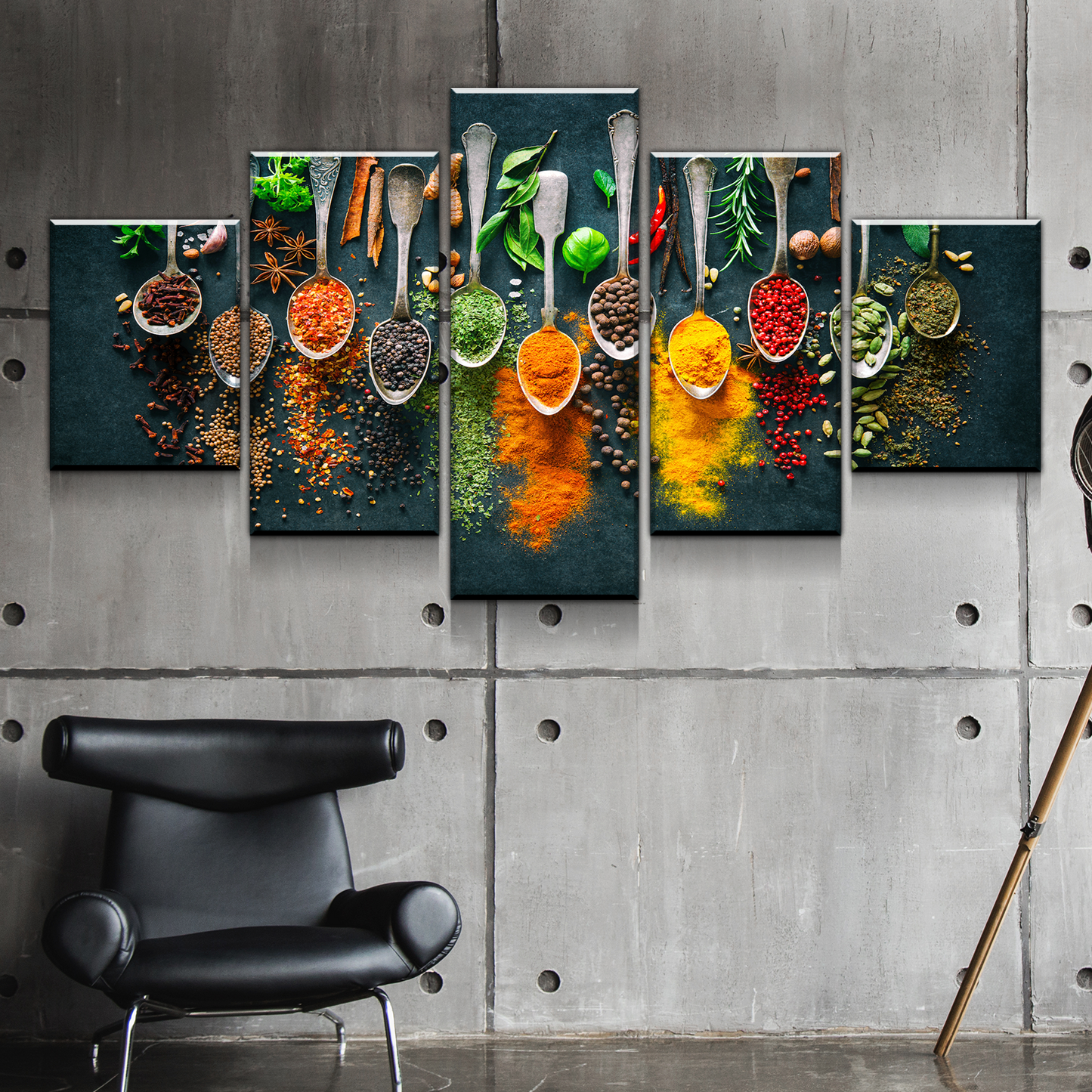 Herbs and Spices Kitchen Wall Art - Kitchen Cooking Canvas Print