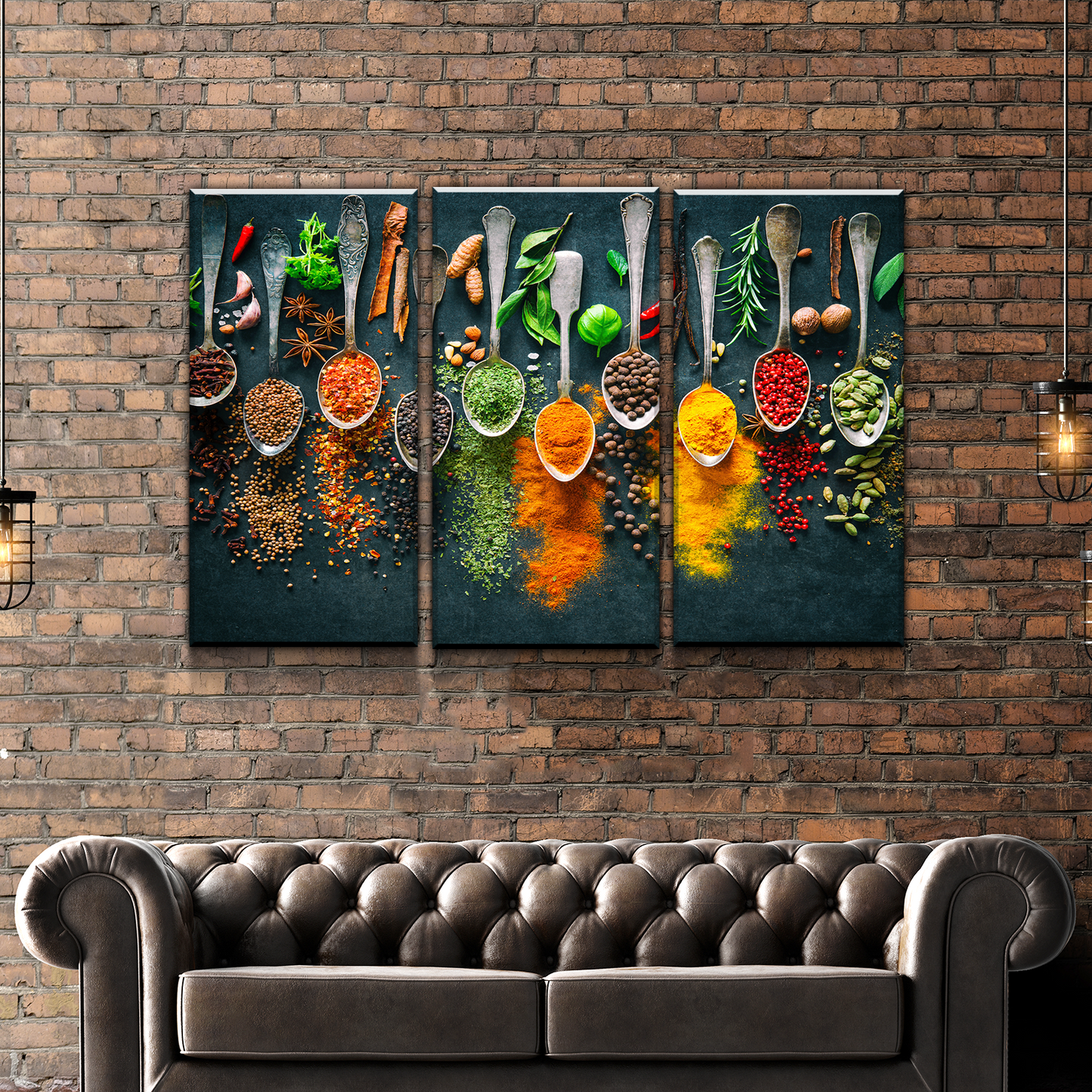 Herbs and Spices Kitchen Wall Art - Kitchen Cooking Canvas Print