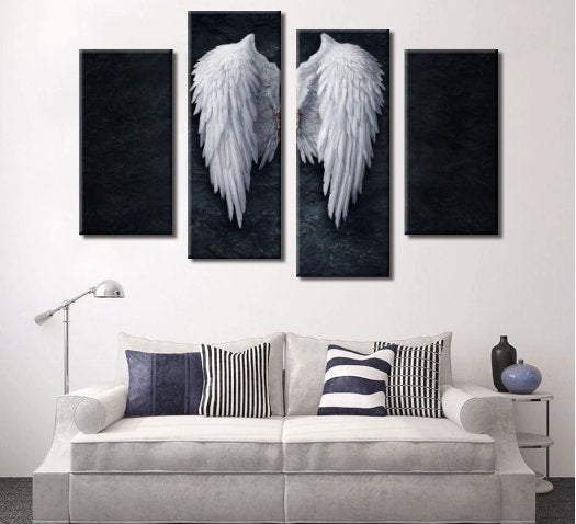 Banksy Prints | Banksy Canvas Art | Banksy Prints for Sale | Banksy Angel Wings BW