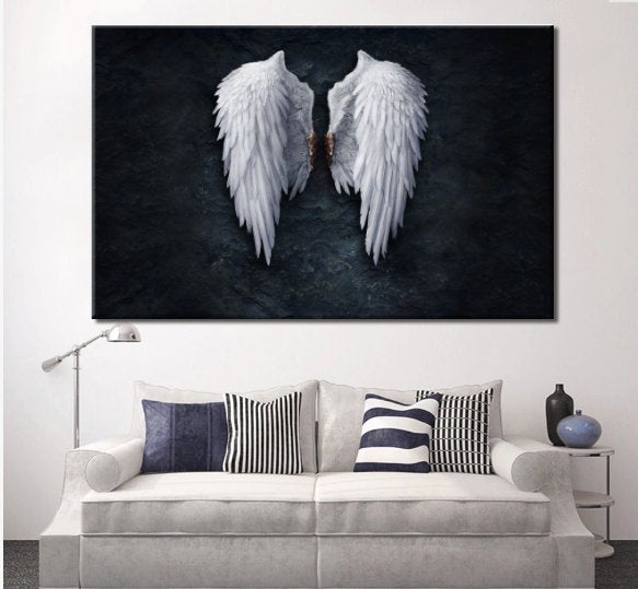 Banksy Prints | Banksy Canvas Art | Banksy Prints for Sale | Banksy Angel Wings BW