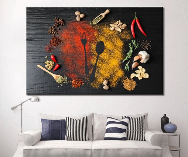 Kitchen Wall Art | Kitchen Canvas Wall Art | Kitchen Prints | Kitchen Artwork | Spices