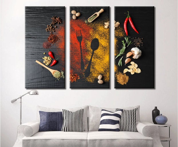 Kitchen Wall Art | Kitchen Canvas Wall Art | Kitchen Prints | Kitchen Artwork | Spices