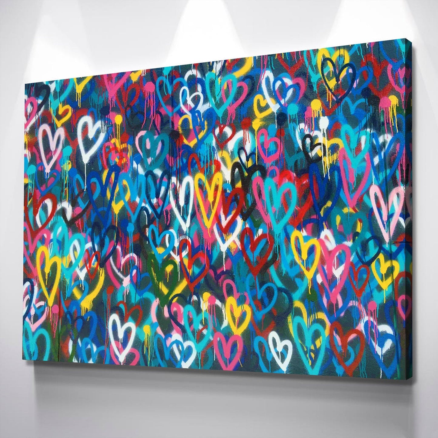 Banksy Prints | Banksy Canvas Art | Banksy Prints for Sale | Love Hearts Graffiti Reproduction