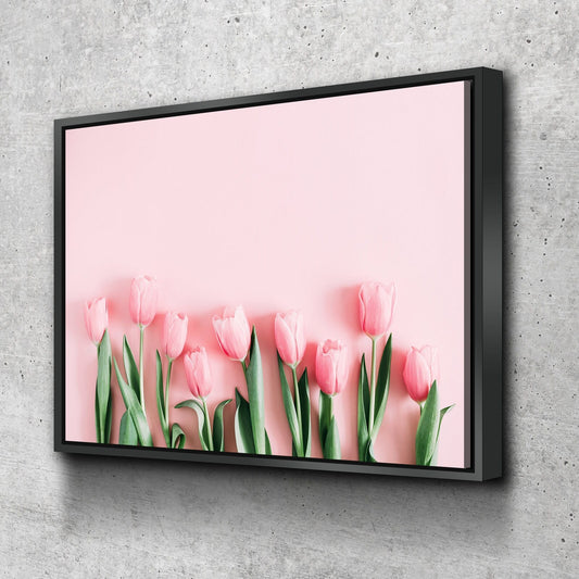 Happy Mother's Day Pink Flowers Landscape Bathroom Wall Art | Living Room Wall Art | Bathroom Wall Decor | Bathroom Canvas Art Prints | Canv