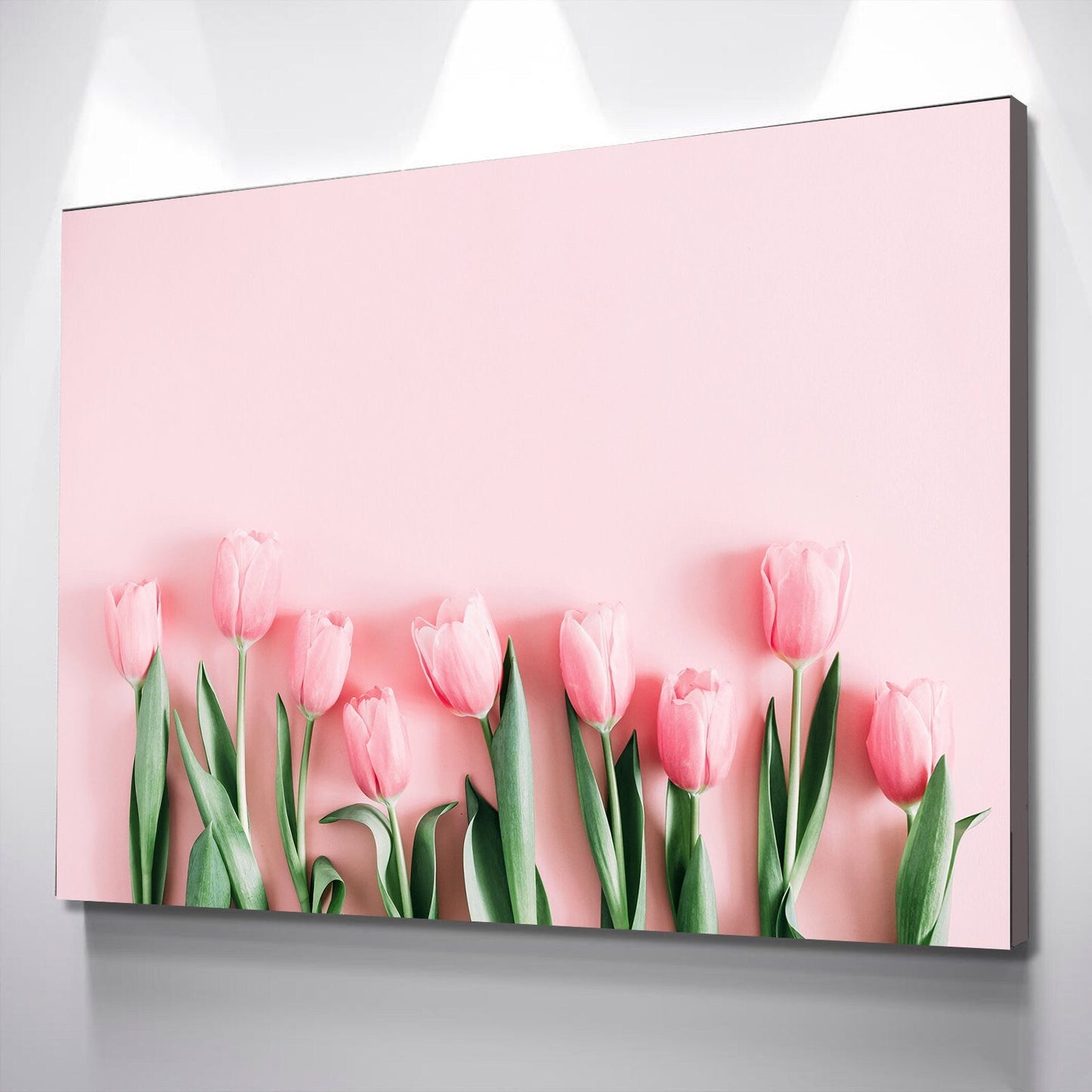 Happy Mother's Day Pink Flowers Landscape Bathroom Wall Art | Living Room Wall Art | Bathroom Wall Decor | Bathroom Canvas Art Prints | Canv