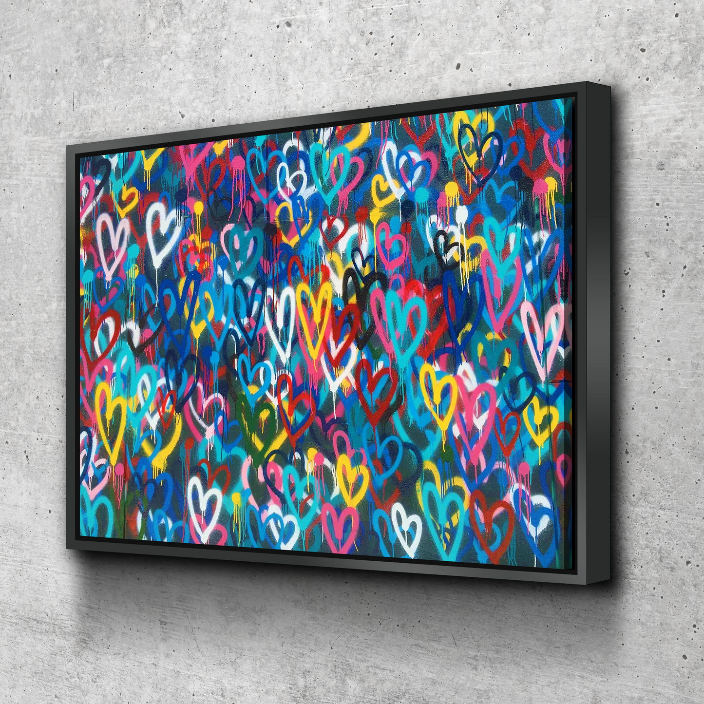 Banksy Prints | Banksy Canvas Art | Banksy Prints for Sale | Love Hearts Graffiti Reproduction