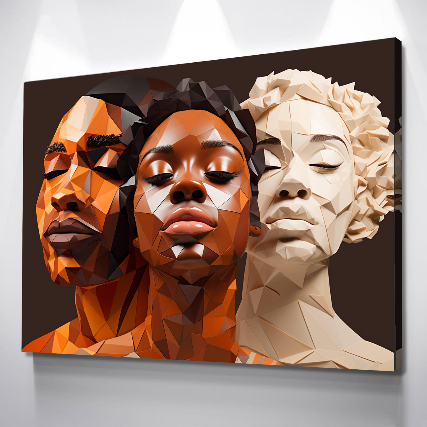 African American Wall Art | African Canvas Art | Canvas Wall Art | Black History Month Faces Canvas Art v12