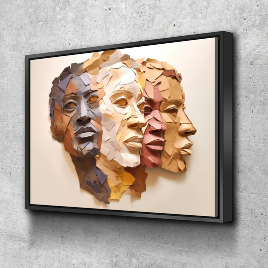 African American Wall Art | African Canvas Art | Canvas Wall Art | Black History Month Faces Canvas Art v4