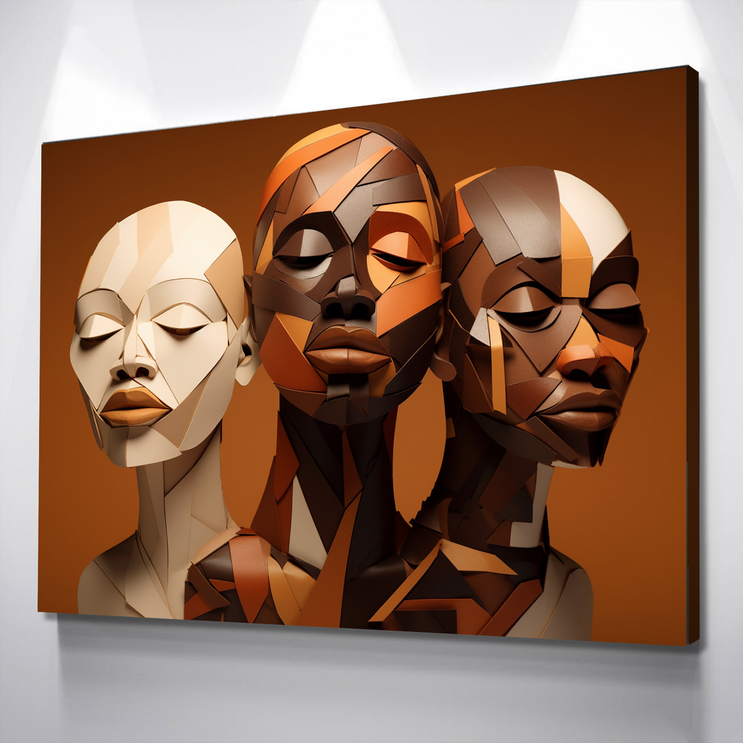 African American Wall Art | African Canvas Art | Canvas Wall Art | Black History Month Women Faces Canvas Art v4