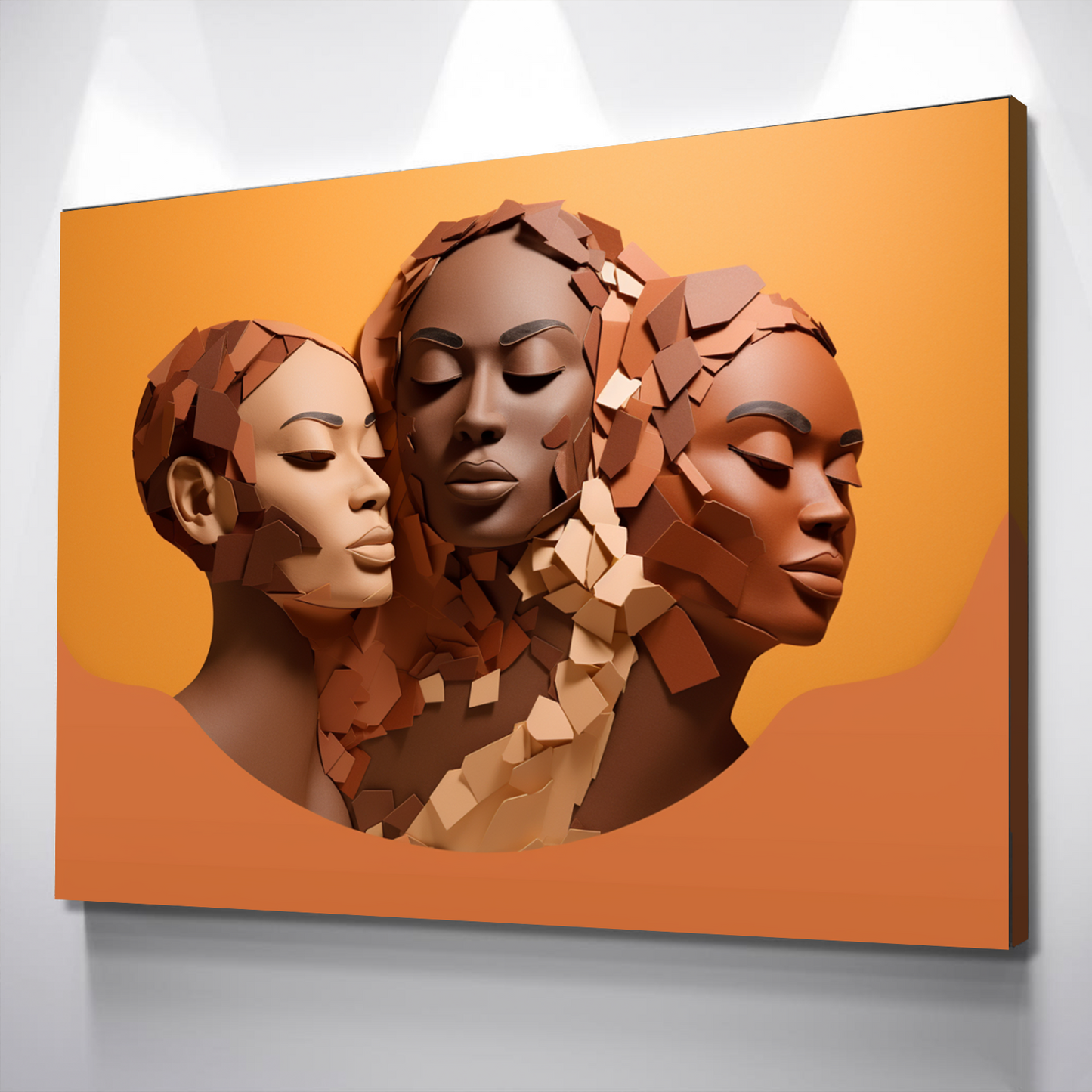 African American Wall Art | African Canvas Art | Canvas Wall Art | Black History Month Women Faces Canvas Art v2