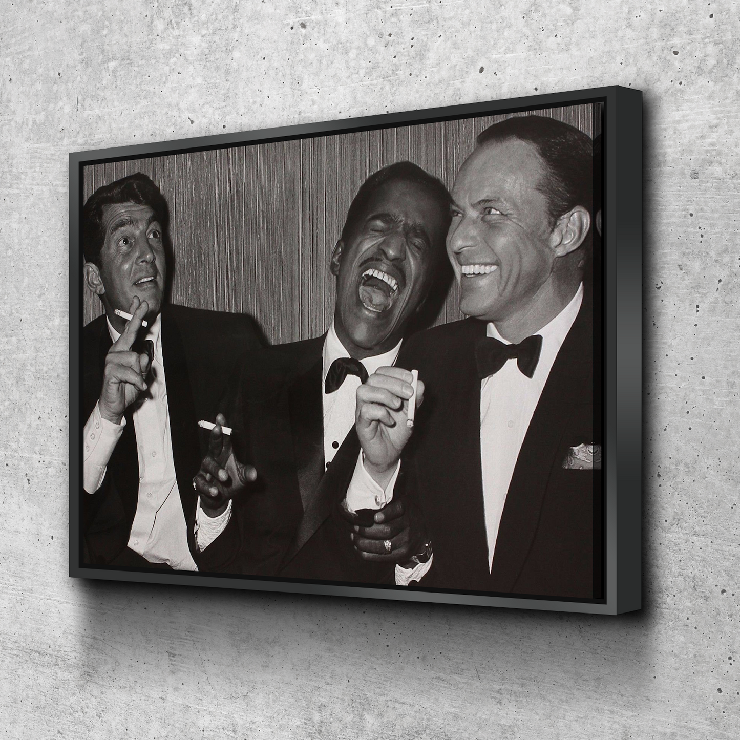 Sinatra Poster | Rat Pack Laughing Canvas Wall Art
