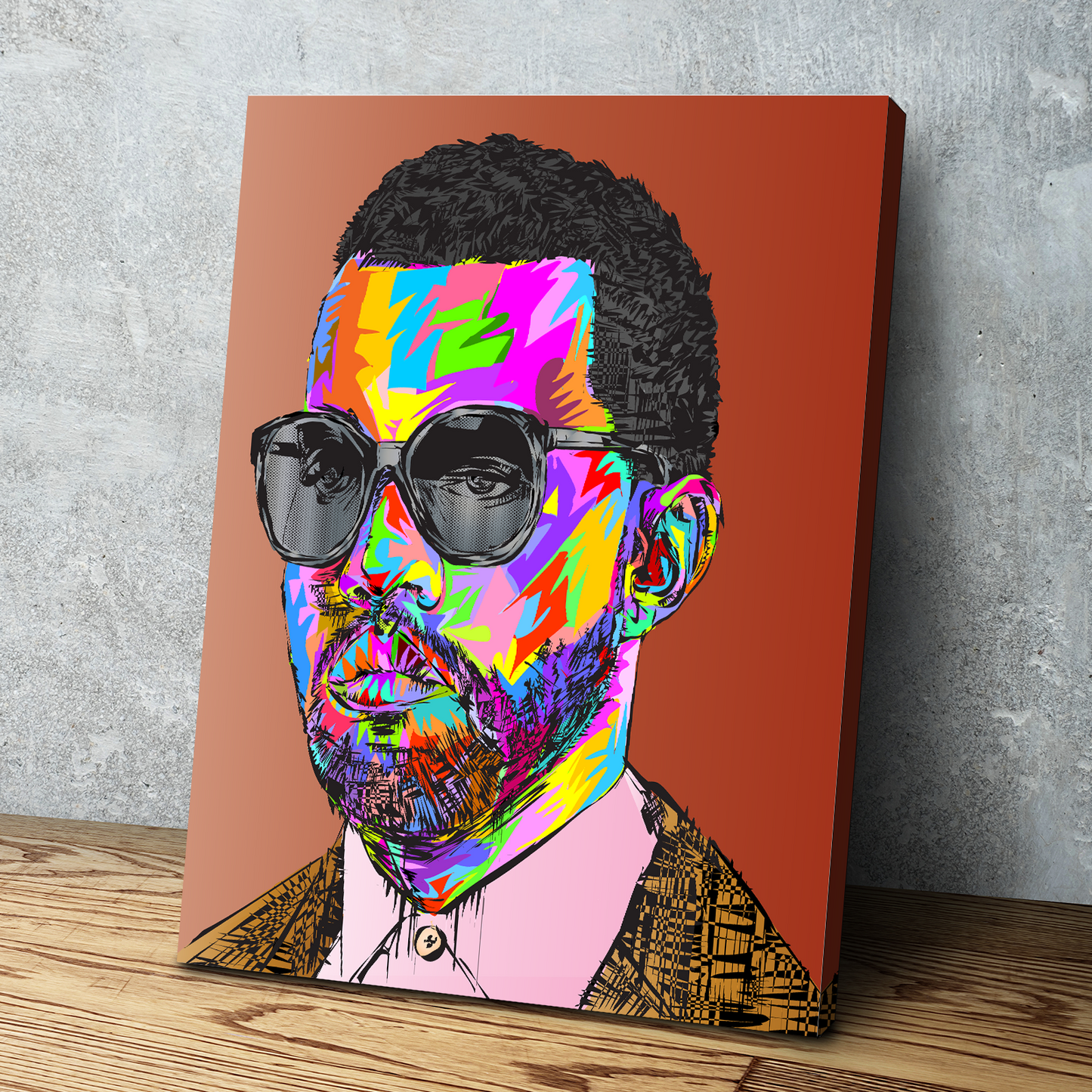 technodrome1 | African American Art | Ye West Hip Hop Music Legend | Canvas Wall Art Framed Print Poster