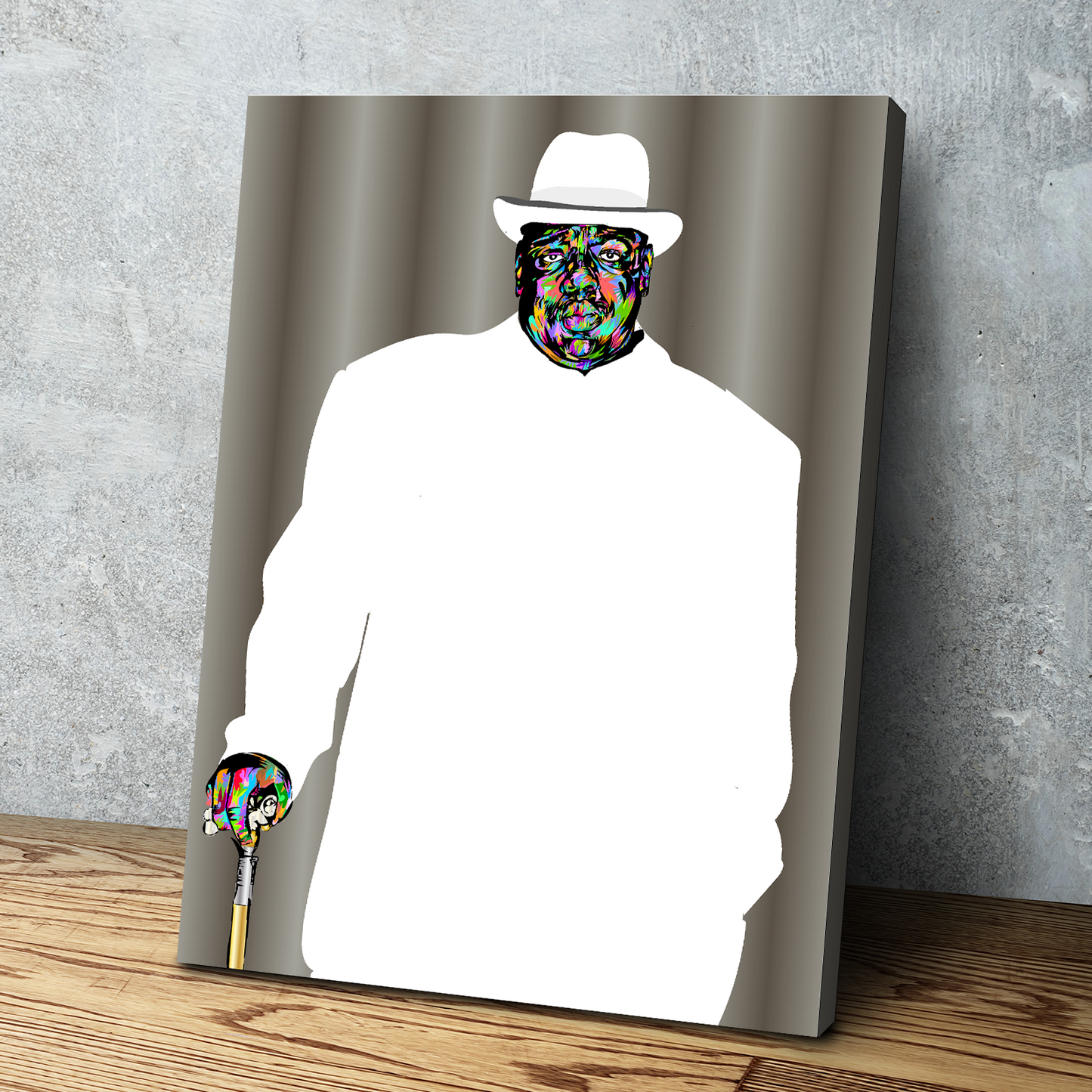 technodrome1 | African American Art | Notorious Biggie Smalls Rap Music Legend | Canvas Wall Art Framed Print Poster