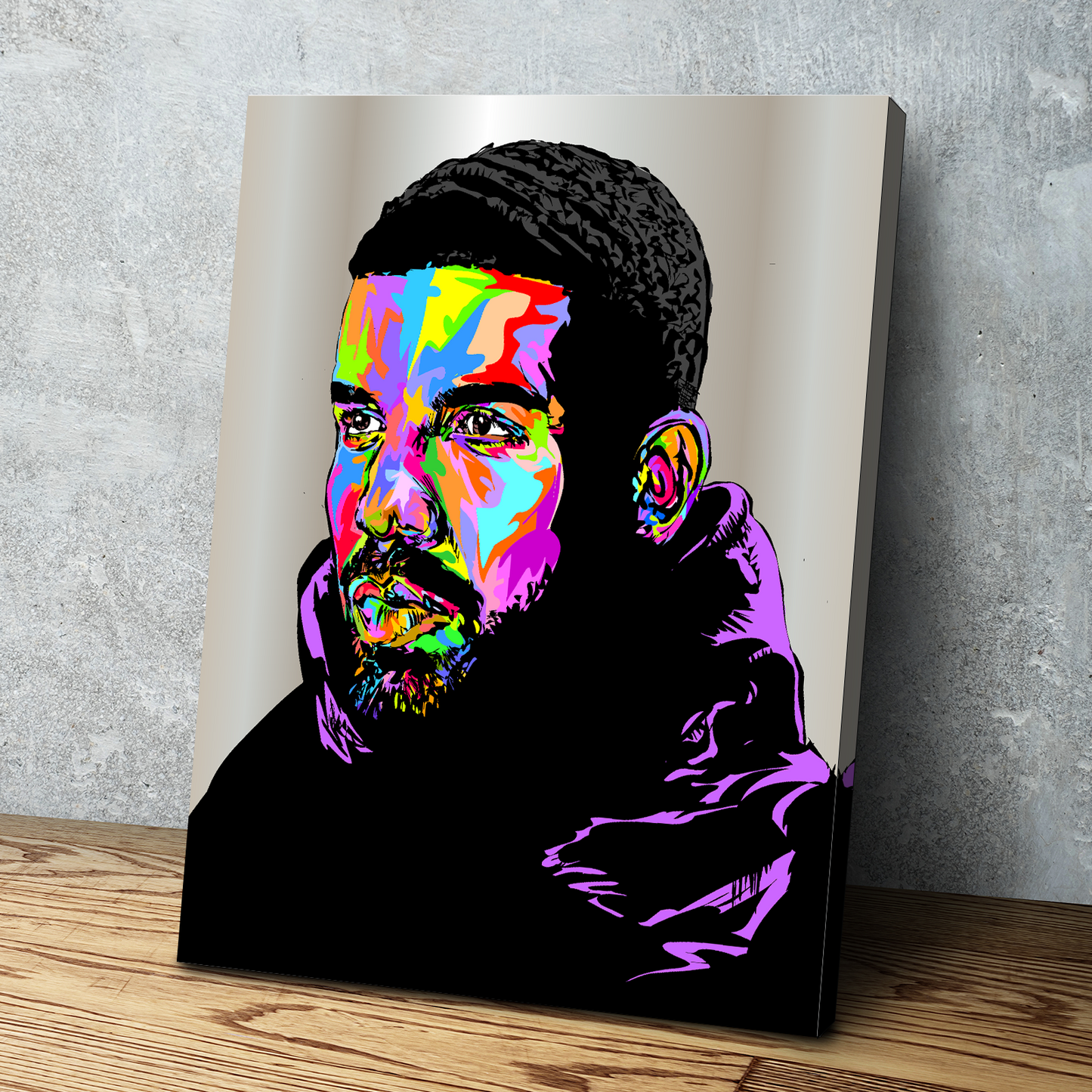 technodrome1 | African American Art | Drizzy Six Scorpion Hip Hop Music Legend | Canvas Wall Art Framed Print Poster