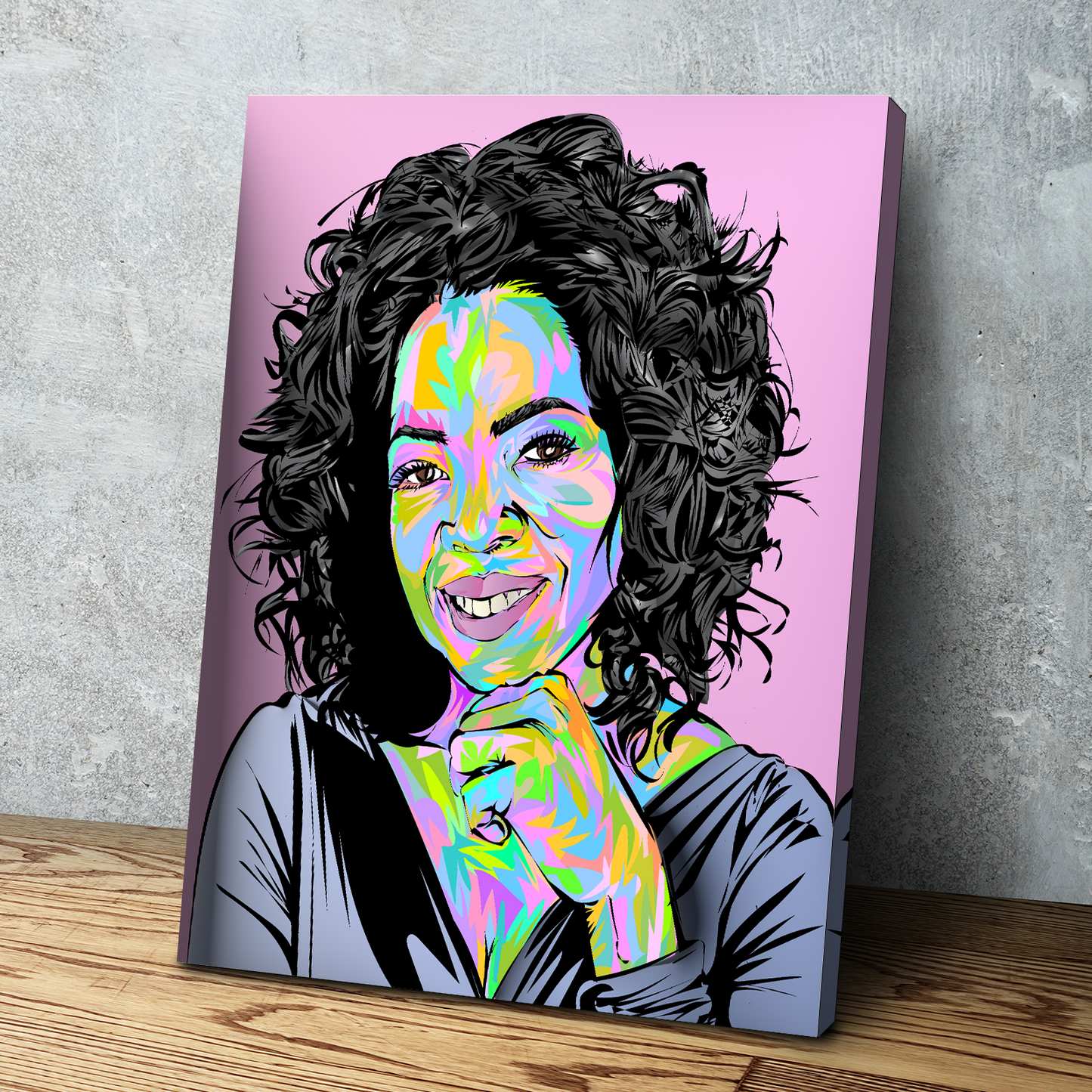 technodrome1 | African American Art | Oprah Media Legend | Canvas Wall Art Framed Print Poster