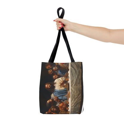 Black Jesus Last Supper Artistic Tote Bag African American Art