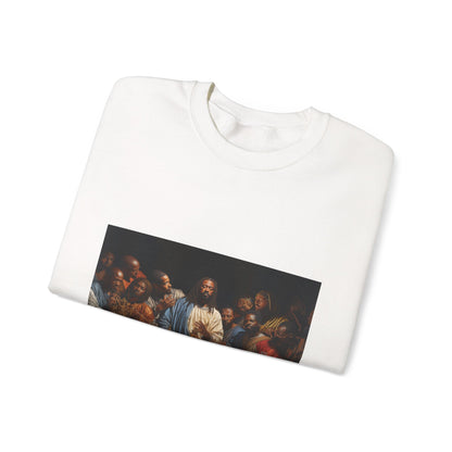 Black Jesus Last Supper Crewneck Sweatshirt African American Art