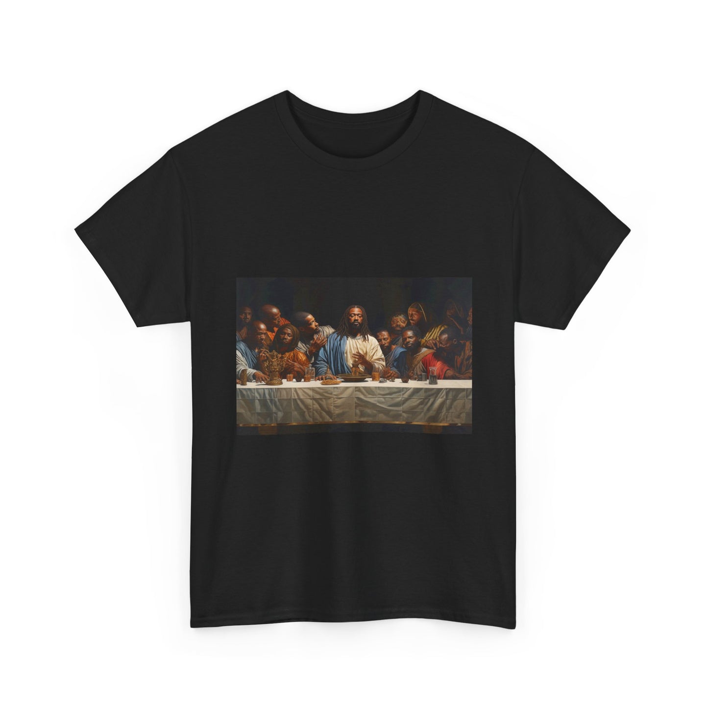 Black Jesus Last Supper Tee African American Art