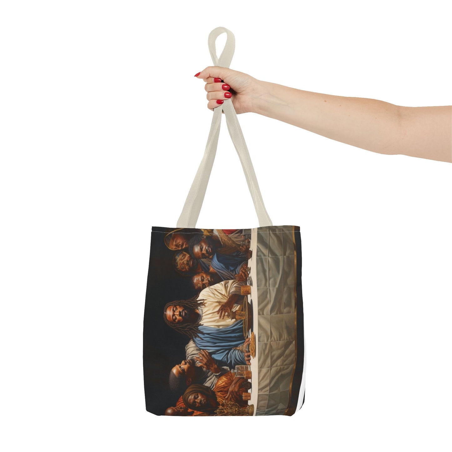 Black Jesus Last Supper Artistic Tote Bag African American Art