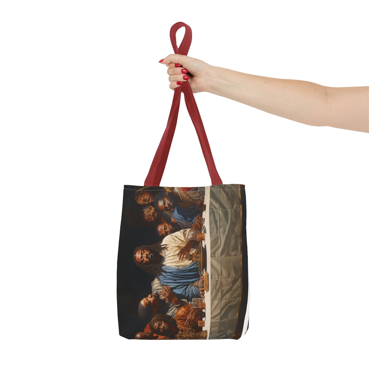 Black Jesus Last Supper Artistic Tote Bag African American Art
