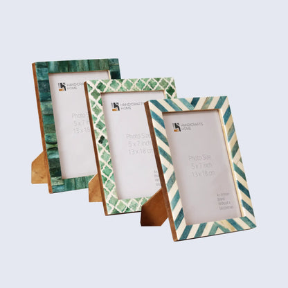5x7 Picture Frames Combo Pack of 3- Greenery Collection