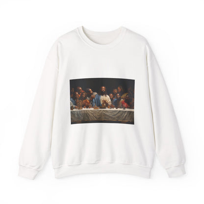 Black Jesus Last Supper Crewneck Sweatshirt African American Art