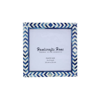 Poster Picture Frame Taj Pattern Bone Inlay Collection in 5 Sizes, Blue