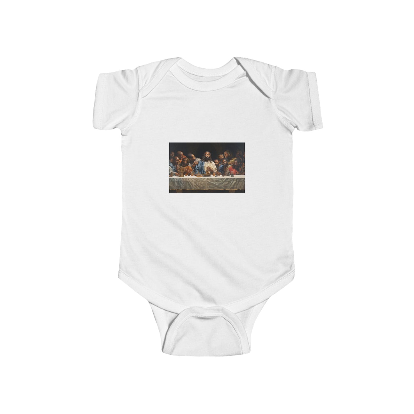 Black Jesus Last Supper Infant Bodysuit African American Art