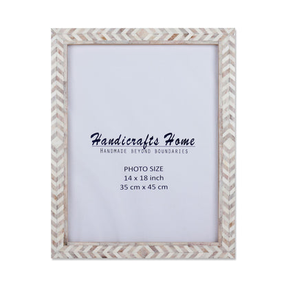 Poster Picture Frame Taj Pattern Bone Inlay Collection in 6 Sizes, Brown
