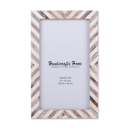 Poster Picture Frame Chevron Pattern in 5 Sizes, Brown