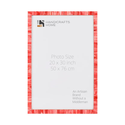 Poster Picture Frame Classic Pattern Bone Inlay Collection in 6 Sizes, Red