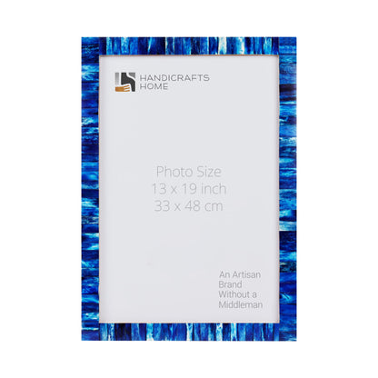 Poster Picture Frame Classic Pattern Bone Inlay Collection in 5 Sizes, Blue