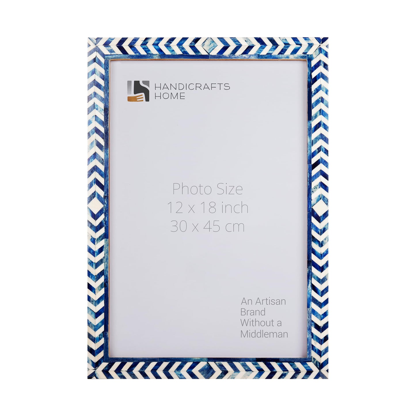 Poster Picture Frame Taj Pattern Bone Inlay Collection in 5 Sizes, Blue