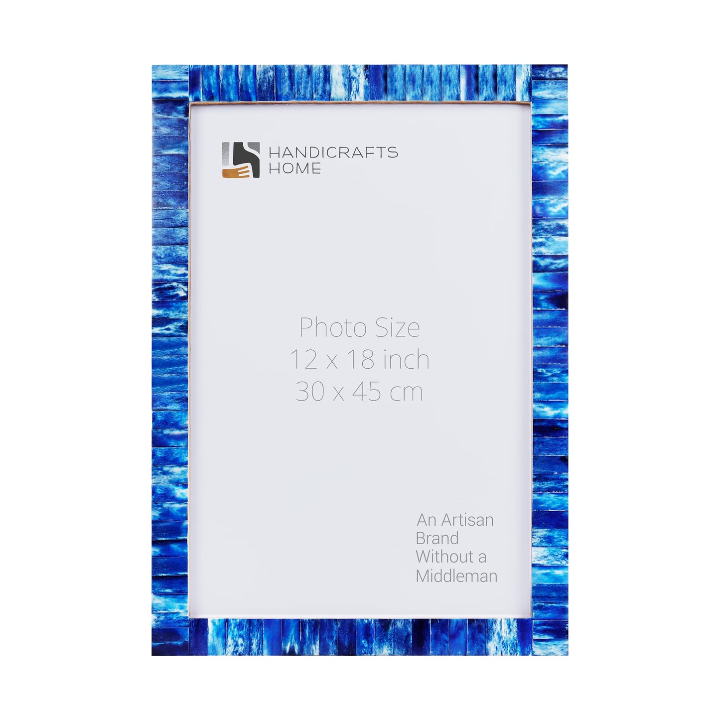 Poster Picture Frame Classic Pattern Bone Inlay Collection in 5 Sizes, Blue