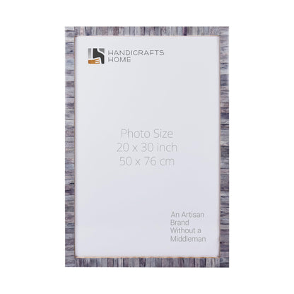 Poster Picture Frame Classic Pattern Bone Inlay Collection in 6 Sizes, Grey